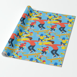 Papel De Presente Muitos Skateboarders