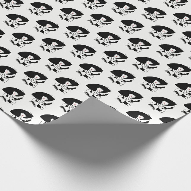 Papel De Presente Mulher Art Déco de Grande Chapéu Luvas RL (Ponta)