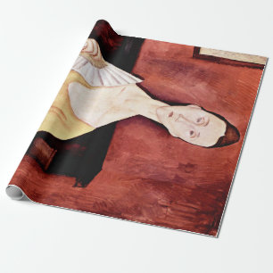 Papel De Presente Mulher com ventilador, Modigliani