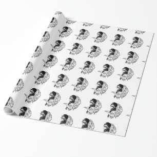 Papel De Presente Mulher da Regência Vitoriana com Retrato Parasol
