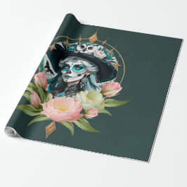 Papel De Presente Mulher espantosa com uma espantosa maquiagem do cr