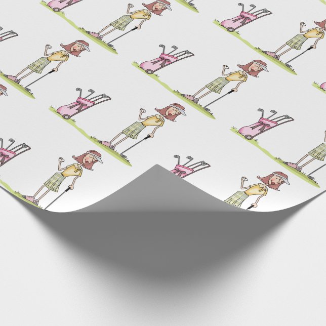 Papel De Presente Mulher Golfer (Ponta)