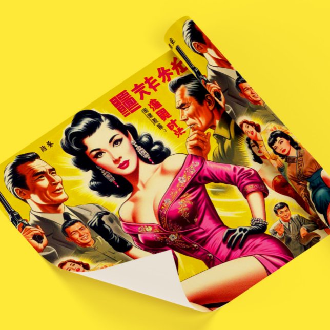Papel De Presente Mulher Japonesa Pulp Vintage (Criador carregado)