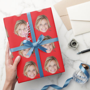 Papel De Presente Mulher personalizada Rosto Aniversário Casamento P