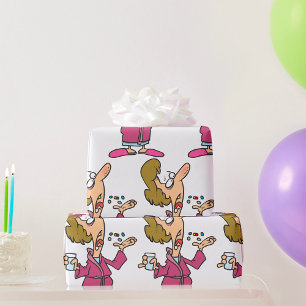 Papel De Presente Mulher Tomando Pílulas