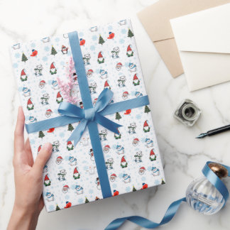 Papel De Presente Mundo Mágico de Inverno
