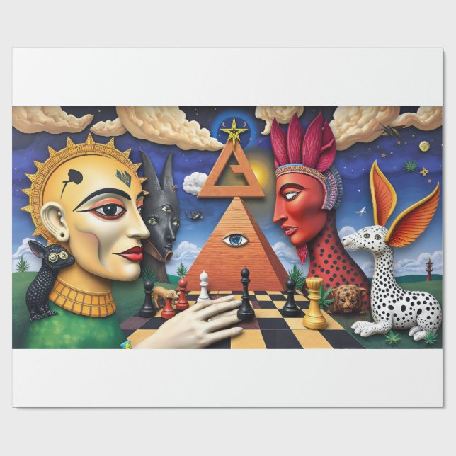 Papel De Presente Mundo Surreal de Ulysses (Aberto)