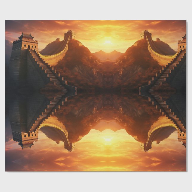 Papel De Presente Muro de excelente da China Sunset - Majestoso (Aberto)