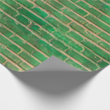 Muro de tijolos verde