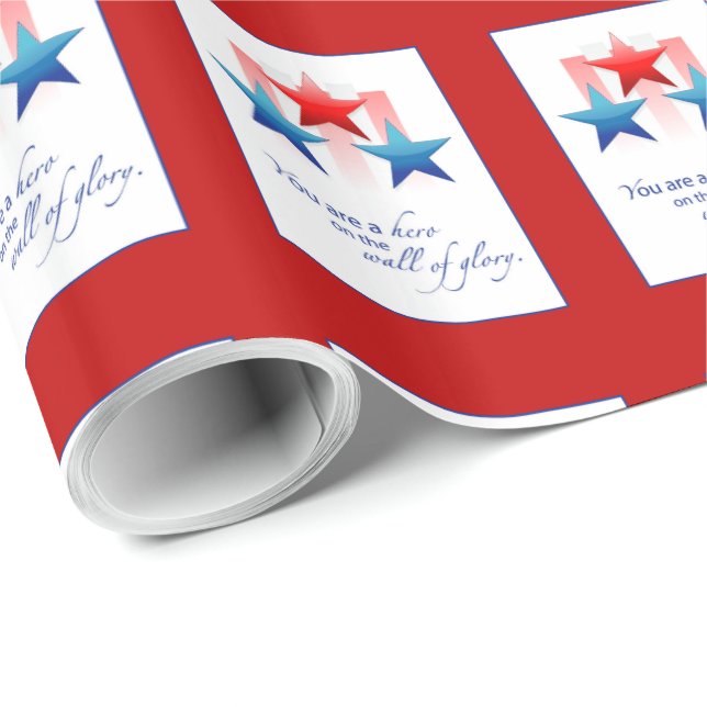 Papel De Presente Muro Herói Patriótico da Glória, Obrigado Militar (Ponta do rolo)
