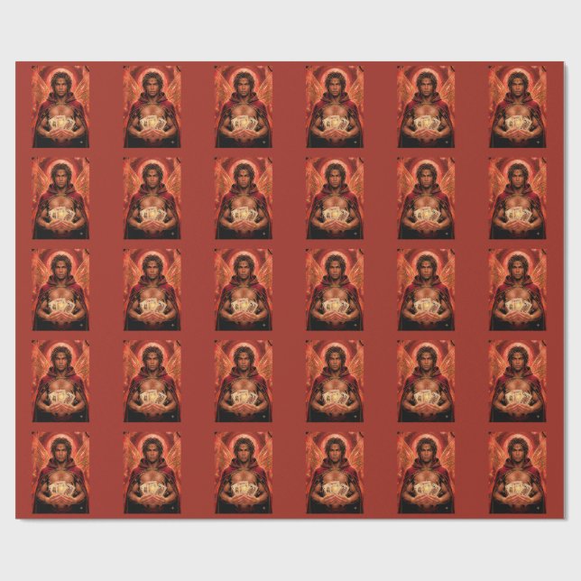 Papel De Presente Muse do Baralho Enfeitiçado Masculino em Vermelho (Aberto)