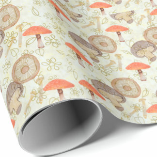 Papel De Presente Mushroom Wrapping Paper