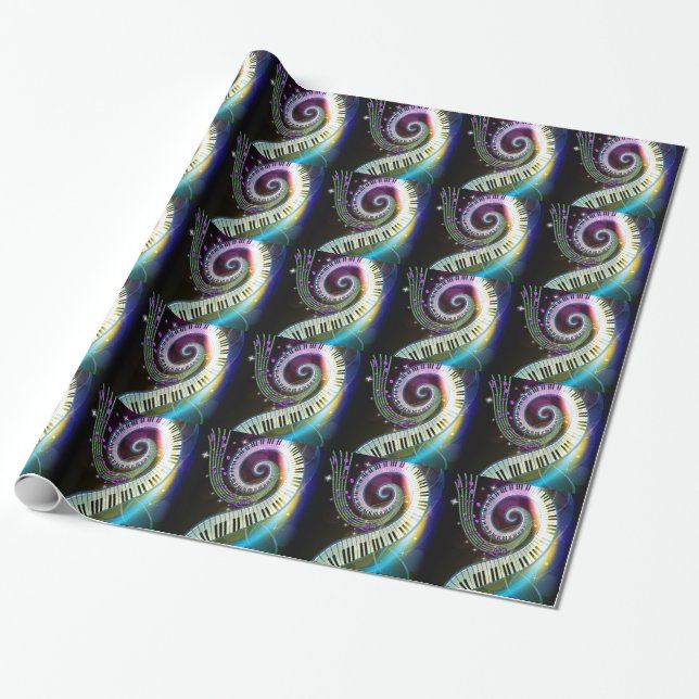 Papel De Presente Music 1A Wraptor Paper (Desenrolado)