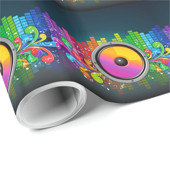Papel De Presente Music 22 Wrapping Paper (Ponta do rolo)