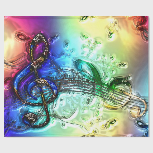 Papel De Presente Music 34 Wrapping Paper (Aberto)