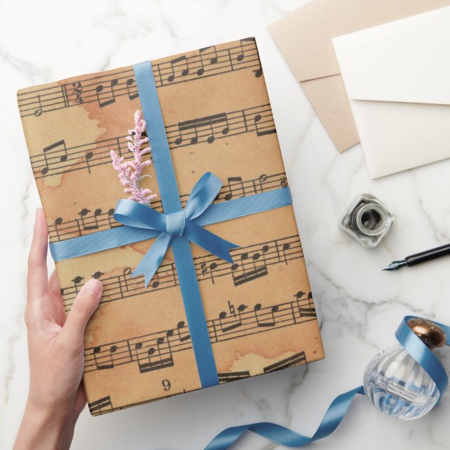 Papel De Presente Música Antiga (Presentear)