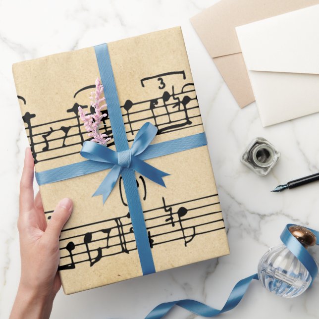 Papel De Presente Música Antiga  (Presentear)