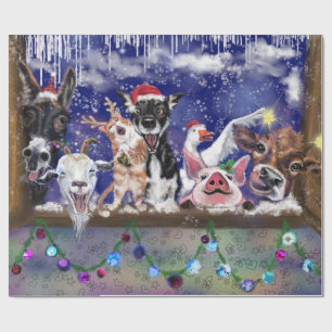 Papel De Presente Música de Natal - Festa Animal
