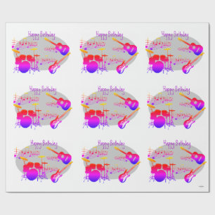 Papel De Presente Músico Gráfico de Presente Quebra Rainbow HAMbyWG