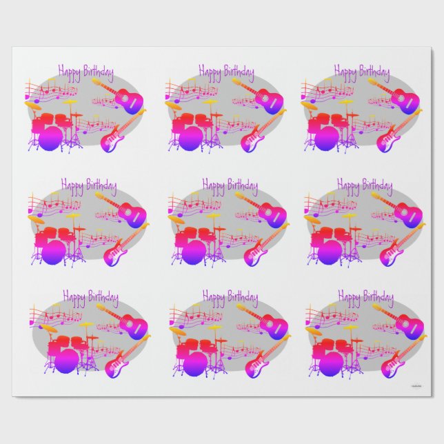 Papel De Presente Músico Gráfico de Presente Quebra Rainbow HAMbyWG (Aberto)