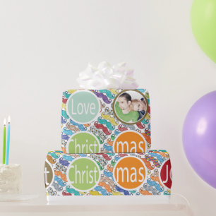 Papel De Presente Mustache 1rua Christams Hipster Foto Personalizada