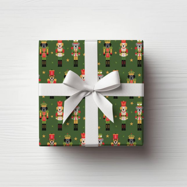 Papel De Presente Muttcracker Christmas - Dog Nutcrackers  (Christmas Muttcracker Dog Gift Wrap)