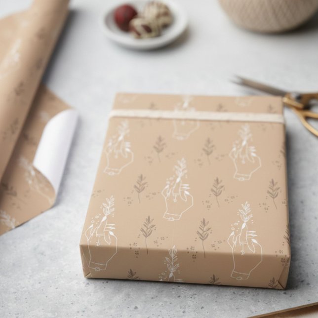 Papel De Presente Mystic Bohemian Beige (Criador carregado)