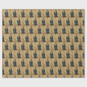 Papel De Presente Mystic Wizard Grimoire Vintage Fantasy