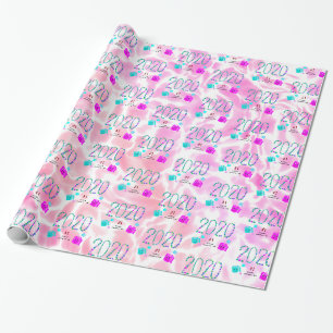 Papel De Presente Nº 1 do Item de Quarentena Essencial a Rosa