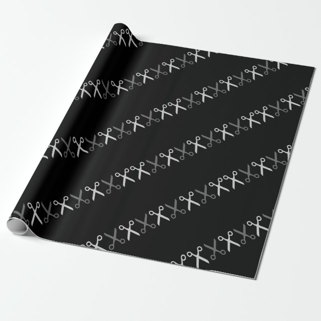 Papel De Presente Na moda cortando tesoura de hairdresser Tailor (Desenrolado)