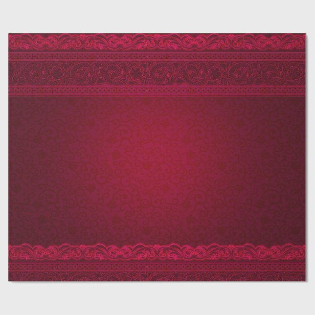 Papel De Presente Na moda de Fundo Vermelho Elegante e rico (Aberto)