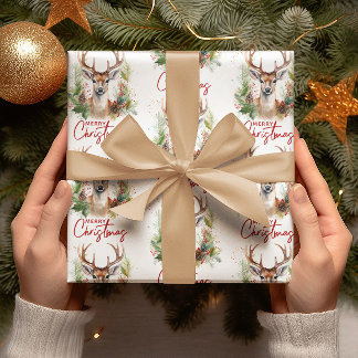 Papel De Presente Na moda e Elegante Venerado de Natal