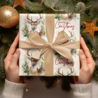 Papel De Presente Na moda e Elegante Venerado de Natal