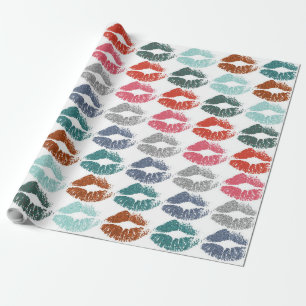 Papel De Presente Na moda Lábios coloridos #33