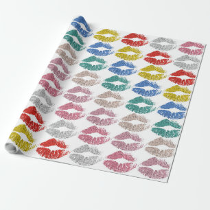 Papel De Presente Na moda Lábios coloridos #36