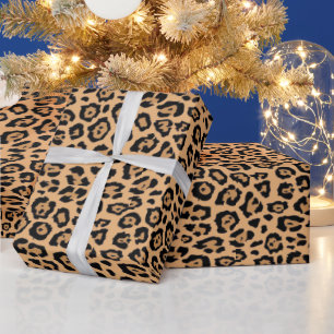 Papel De Presente Na moda-leopardo padrão de impressão de camelo tan