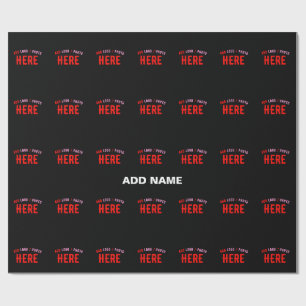 PAPEL DE PRESENTE NA MODA MODERNO PERSONALIZÁVEL NEGRO VERIFICADO CO