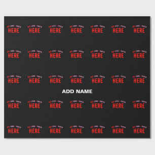 PAPEL DE PRESENTE NA MODA MODERNO PERSONALIZÁVEL NEGRO VERIFICADO CO