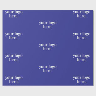 Papel De Presente Na moda simples personalizado azul mínimo moderno 