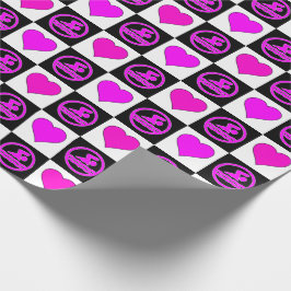 Papel De Presente Nadadores e Corações Rosa Nadando e Natação de mer