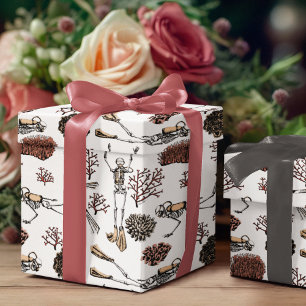 Papel De Presente Nadar Scuba Diver Skeletons e Coral