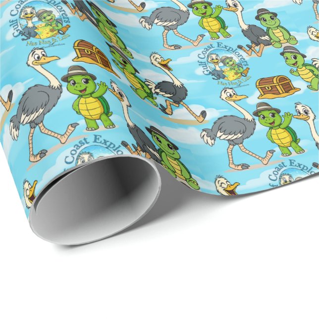 Papel De Presente Nae Nae & Lulu Adventures Wrapping Paper (Ponta do rolo)
