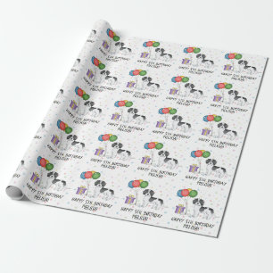 Papel De Presente Namorado de Mini Goldendoodle Preto a Cor