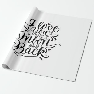 Papel De Presente Namorados Art I Love You To Moon