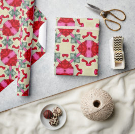 Papel De Presente Namorados de corações vermelhos do abstrato 16