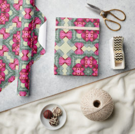 Papel De Presente Namorados de corações vermelhos do abstrato padrão