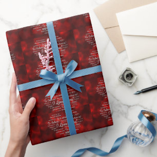 Papel De Presente Namorados Eu Te Amo Ti Amo Amour