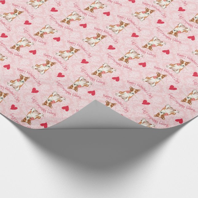 Papel De Presente Namorados Rosa Basenji (Ponta)