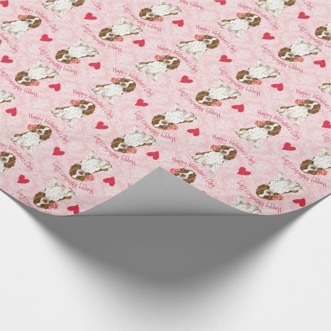 Papel De Presente Namorados Rosa English Springer (Ponta)