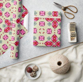 Papel De Presente Namorados vermelho- padrão de abstrato de romance 